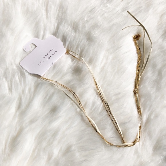 LC Lauren Conrad Jewelry - NWT LC Lauren Conrad Y- shape necklace tri tone